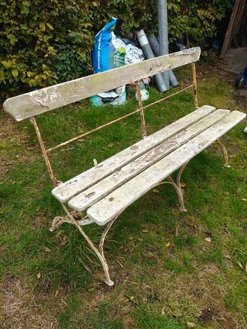Oude tuinbank en tuinstoelen 60er retro vintage  beschikbaar voor biedingen