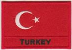 Turkije vlag stoffen opstrijk patch embleem #3, Verzenden, Nieuw