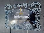Reclame bord Lindemans  lambic anno 1822 metaal 45x32cm grt, Verzamelen, Biermerken, Ophalen of Verzenden