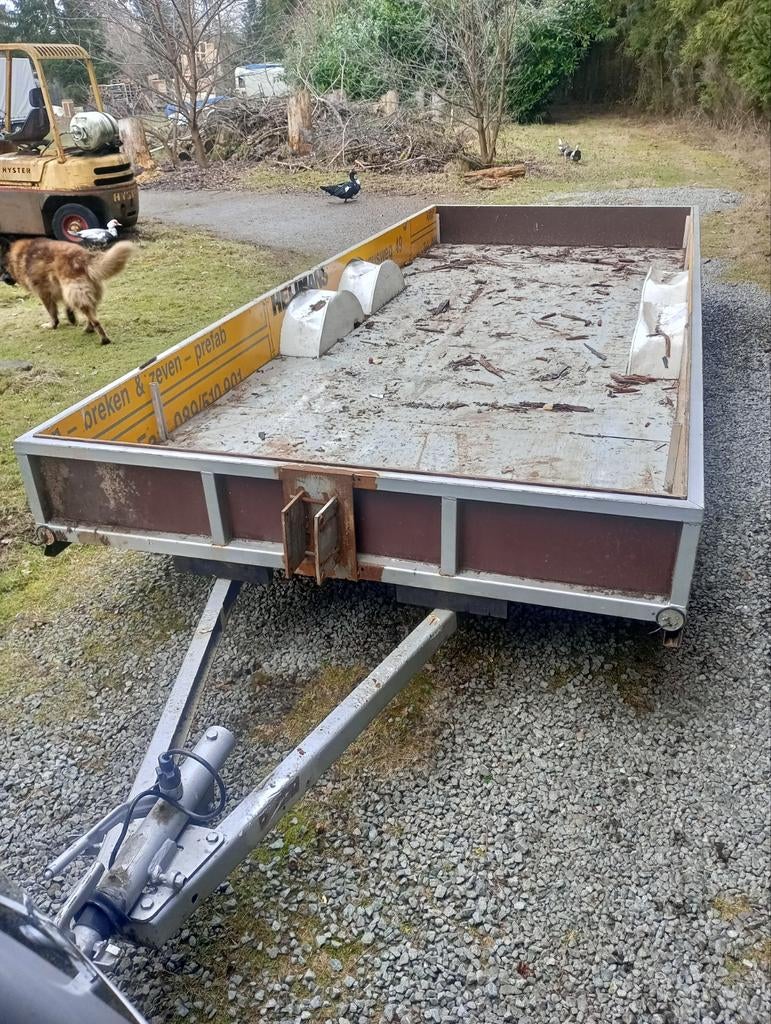 Ongeremde Dubbelasser van 465 lang, Auto diversen, Aanhangers en Bagagewagens, Ophalen, Gebruikt