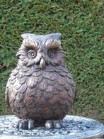 gepatineerde bronzen uil... hoogte: 25 cm!, Tuin en Terras, Ophalen of Verzenden, Nieuw
