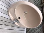 Keramiek beige wastafel 50/50 cm. GRATIS, Ophalen, Gebruikt, Wastafel
