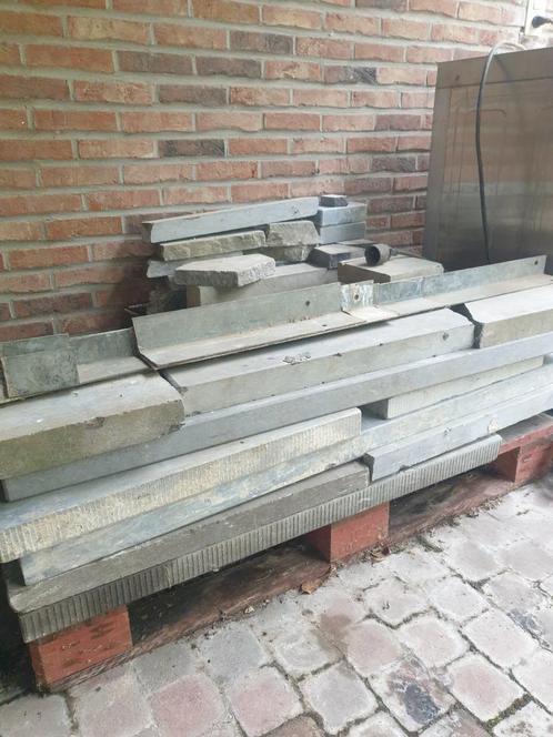 Lot de pierres de taille bleue ou à la pièce, Tuin en Terras, Bielzen en Borduren, Gebruikt, Ophalen