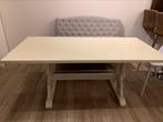 Witte eiken houten tafel, 50 tot 100 cm, 150 tot 200 cm, Gebruikt, Rechthoekig