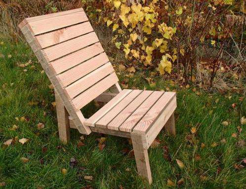 Tuinstoel palettenmeubel - Zelfschroefstoel Plansjet - Nieuw, Tuin en Terras, Tuinsets en Loungesets, Nieuw, Loungeset, Hout, Stoel