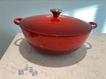 Le Creuset Marmite, rouge cerise 32 cm très bon état