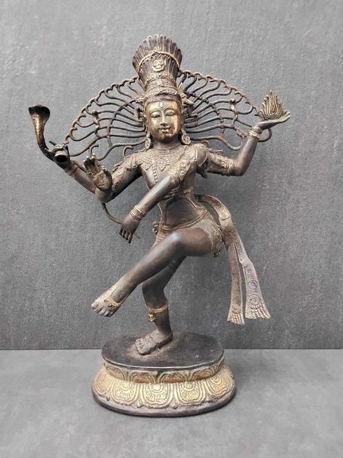 Bronzen beeld van Shiva/India/Azië, Verzamelen, Beelden en Beeldjes, Nieuw, Religie, Ophalen of Verzenden