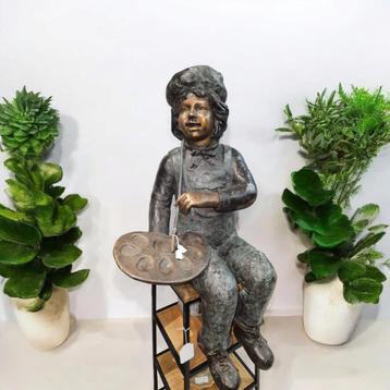Bronzen schildersculptuur  beschikbaar voor biedingen