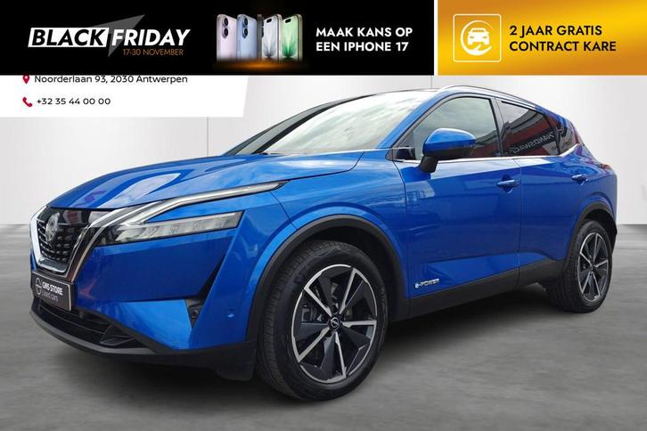 Nissan Qashqai e-POWER Tekna + Design Pack - incl 2 jaar KAR, Auto's, Nissan, Te koop, Qashqai, 360° camera, Alarm, Bluetooth