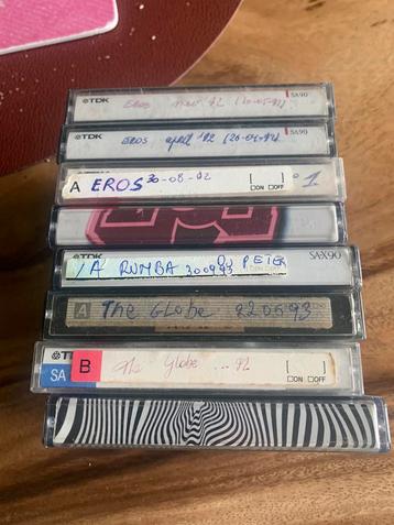 8 cassettes belgische clubs
