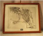Mooi Moderne Ets '2 Monsters' - Van Neste, Antiek en Kunst, Kunst | Etsen en Gravures, Ophalen of Verzenden