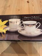ONGEOPEND! 12-delig servies tassen en ondertassen, Ophalen of Verzenden, Nieuw