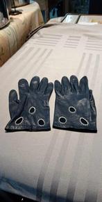 ensemble de gants dames en cuir bleu foncé, Comme neuf, Gants, Taille 34 (XS) ou plus petite, Enlèvement ou Envoi