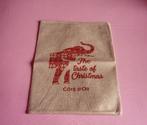 Juten zak jute tas met rood satijnen lint Olifant, Ophalen of Verzenden
