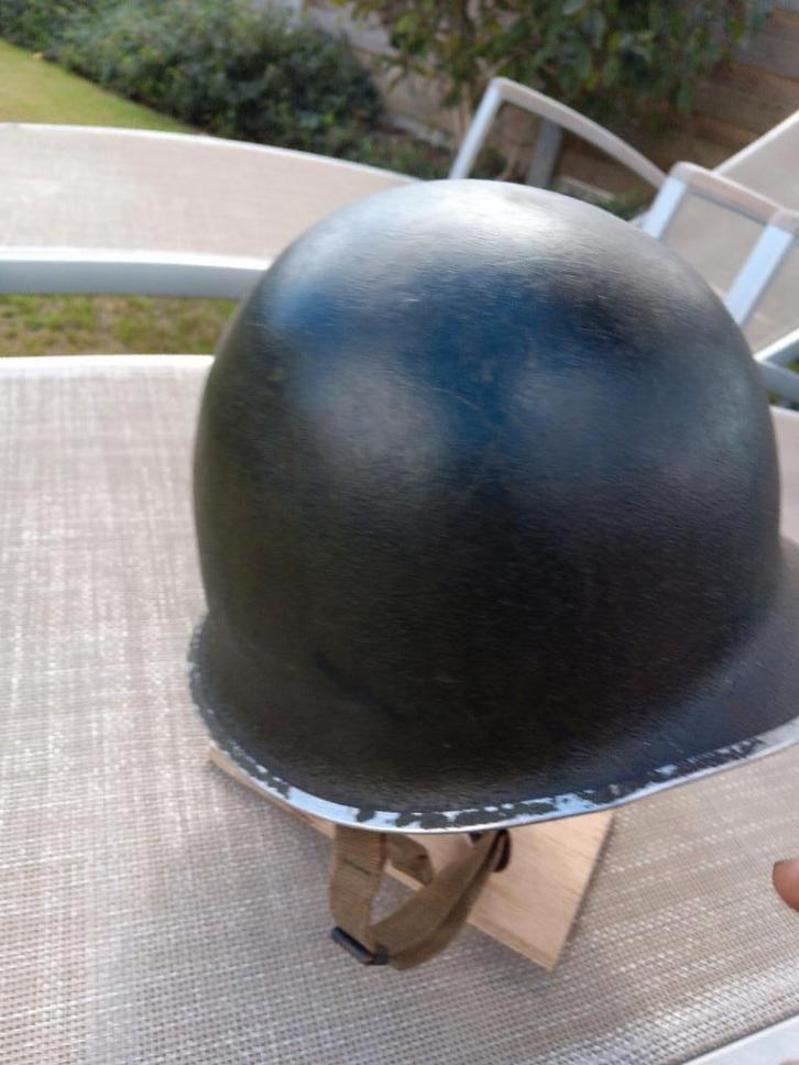 Us ww2 CASQUE LOURD 517 PARACHUTE INFANTRY, Verzamelen, Militaria | Tweede Wereldoorlog, Ophalen of Verzenden