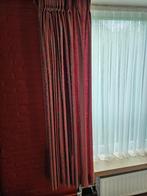 Gordijnen - rood met grijs patroon - kwalitatief, Huis en Inrichting, Stoffering | Gordijnen en Lamellen, Rood, Ophalen of Verzenden
