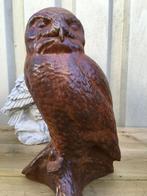 Uil, mooie bosuil als tuindecoratie, vol oxide steen., Tuin en Terras, Ophalen of Verzenden, Steen, Dierenbeeld