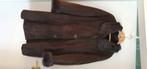 Bruine pels jas in daim, Kleding | Dames, Jassen | Winter, Bruin, Maat 42/44 (L), Zo goed als nieuw, Ophalen