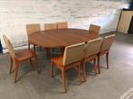 Table et chaises 130 cm extensible 180cm, Comme neuf