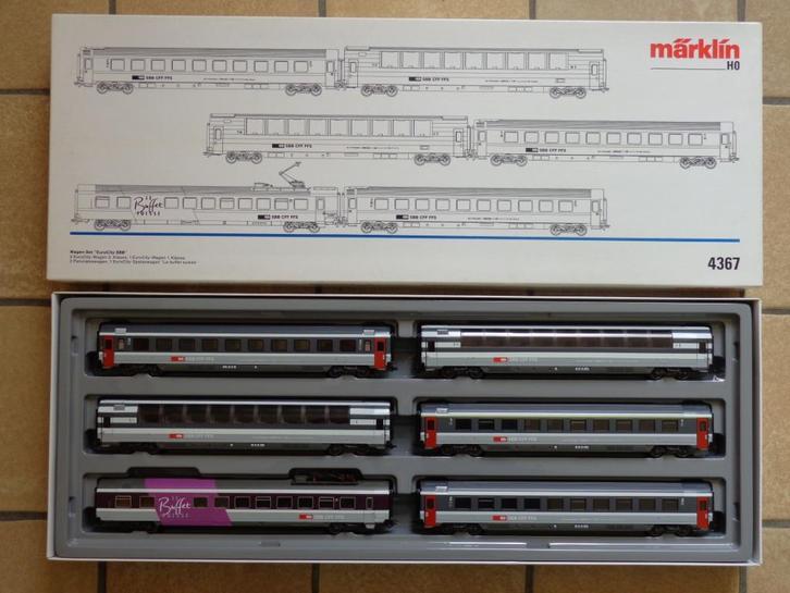 Marklin ho SBB CFF FFS Coffret 4367 'EUROCITY'., Hobby en Vrije tijd, Modeltreinen | H0, Nieuw, Treinset, Märklin, Ophalen of Verzenden