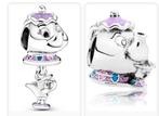 " Tea pots " , 2 charles Pandora Disney, Handtassen en Accessoires, Bedels, Verzenden, Nieuw, Zilver, Pandora