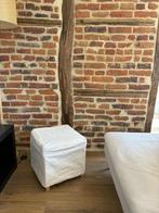 IKEA zitzak/voetsteun in beige stof - Goede staat, Huis en Inrichting, Zetels | Voetbanken en poefs, Ophalen, Hout, Minder dan 50 cm