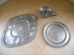 Plateau, bougeoir, assiette. (étain pur)., Enlèvement ou Envoi