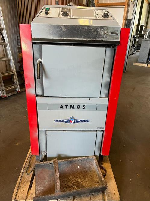 25100 Houtvergasser Atmos 30kw🔥, Huis en Inrichting, Kachels, Gebruikt, Vrijstaand, Houtkachel, Hout, Ophalen