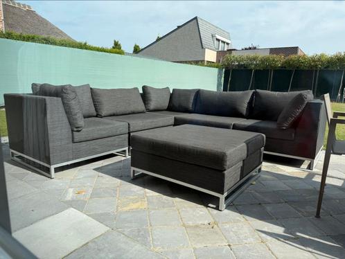 EXOTAN Rhodos loungeset 6-delig Stone grey, Tuin en Terras, Tuinsets en Loungesets, Zo goed als nieuw, Loungeset, Aluminium, Ophalen