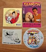 4 stickers Samson en Gert Studio 100, Verzamelen, Ophalen of Verzenden, Zo goed als nieuw, Film, Tv of Omroep