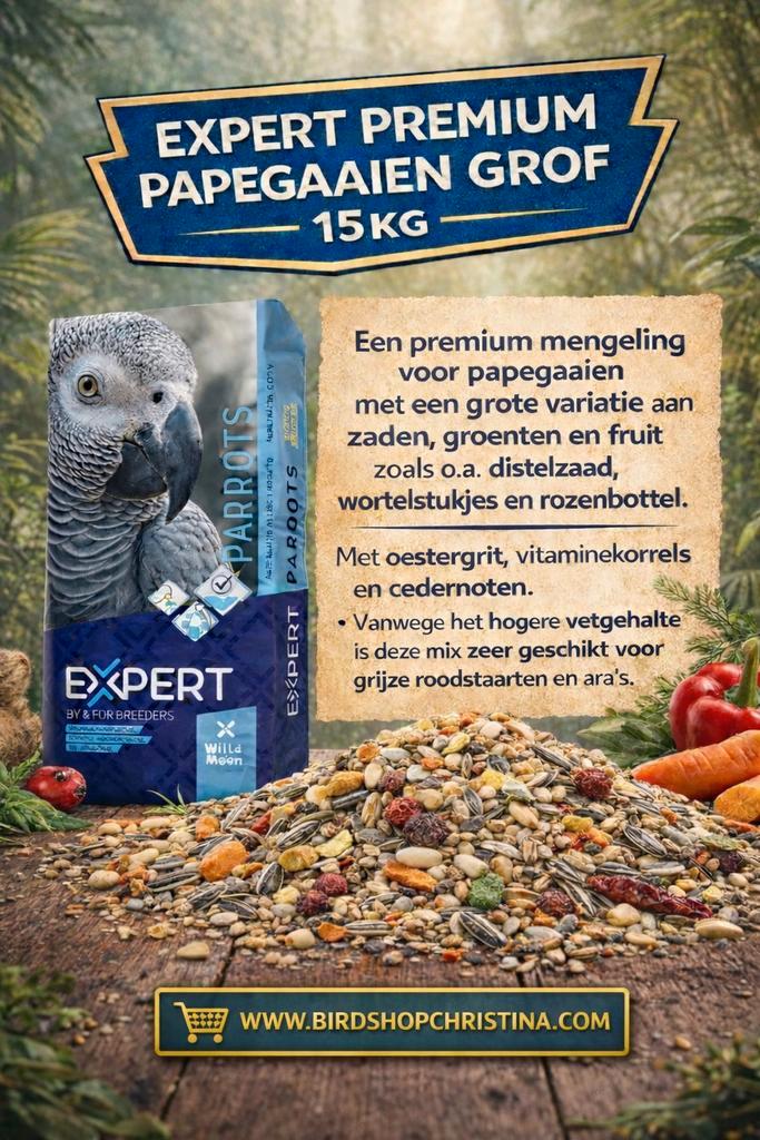 Perroquets Expert Premium, grossièrement, 15 kg, Animaux & Accessoires, Oiseaux | Accessoires, Enlèvement