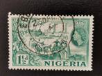 Nigeria 1953 - pinda oogst, Ophalen of Verzenden, Nigeria, Gestempeld