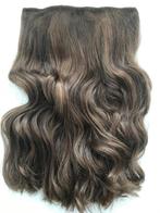 1Hele Dikke Band Clipin ECHTE Human Hair 45cm, Middenbruin, Handtassen en Accessoires, Verzenden