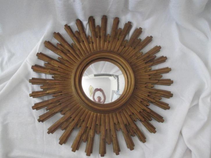 grote zonnespiegel/butler spiegel - diam 55 cm, Huis en Inrichting, Woonaccessoires | Spiegels, Zo goed als nieuw, 50 tot 75 cm