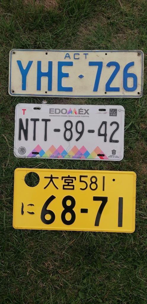 Originele nummerplaten van Australie, Mexico en Japan, Auto diversen, Overige Auto diversen, Ophalen of Verzenden