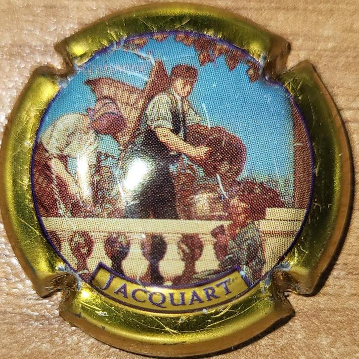 Champagnecapsule JACQUART La Vendange, blauwe cirkel nr 12, Verzamelen, Wijnen, Nieuw, Champagne, Frankrijk, Ophalen of Verzenden