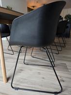 Eettafelstoelen 8 (of 4) stuks met leuning, Huis en Inrichting, Stoelen, Ophalen, Gebruikt, Zwart, Scandinavisch / Industrieel