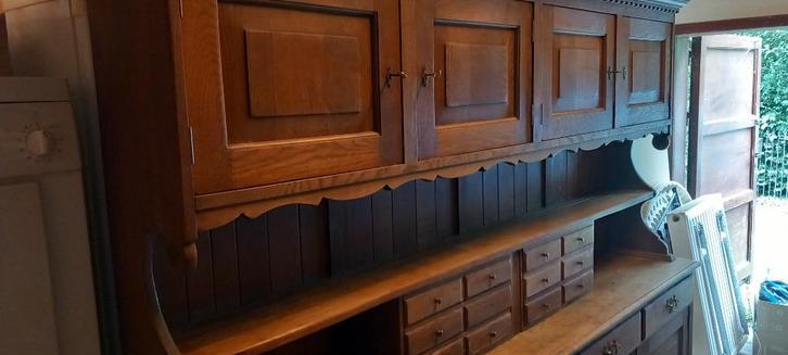 Buffetkast hout, Huis en Inrichting, Kasten | Buffetkasten, Gebruikt, Met lade(s), Met deur(en), Met plank(en), Eikenhout, Ophalen