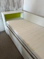 Flaxa eenpersoonsbed met uitschuifbed en hoofdeindekastje, 90 cm, Une personne, Enlèvement, Utilisé