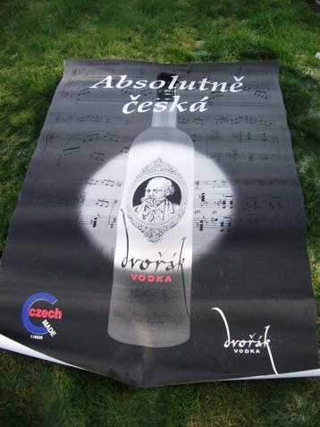 GRANDE AFFICHE VODKA "ABSOLUTNE SESKA" "DVORAK VODKA", Publicité, Rectangulaire vertical, Comme neuf, Enlèvement