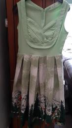 Chinese haute couture stretch jurkje mintgroen S Hua Lan, Kleding | Dames, Overige kleuren, Hua LIn, Ophalen of Verzenden, Zo goed als nieuw