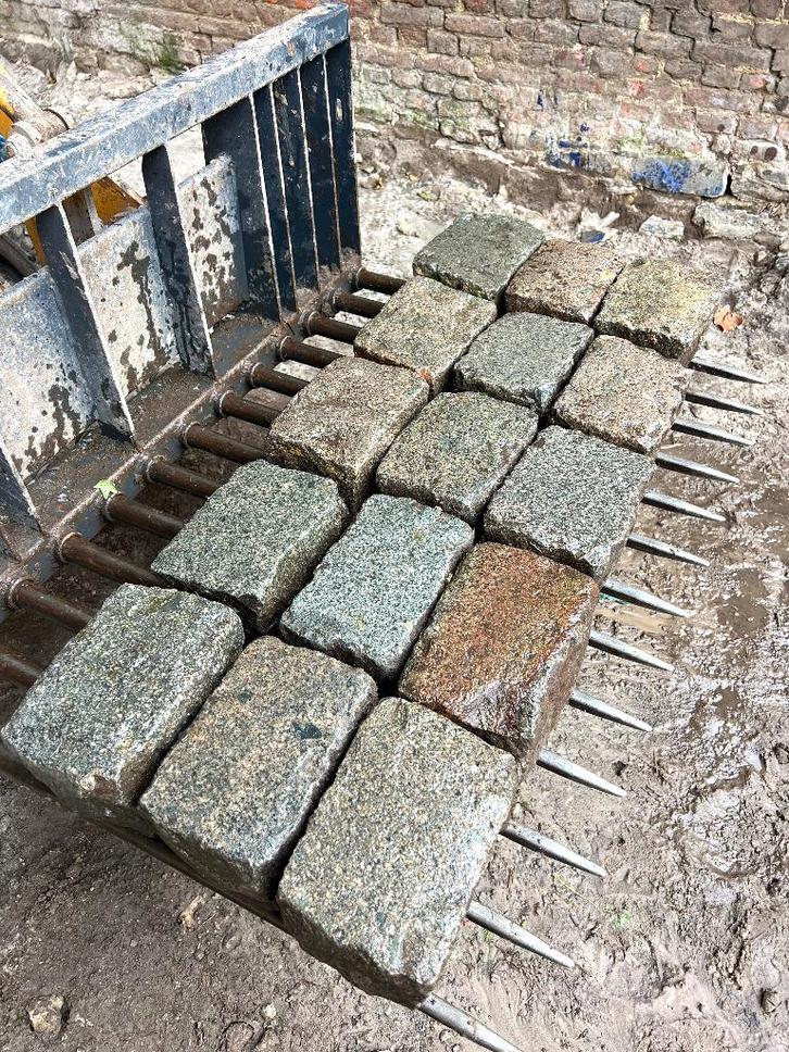 Belgische porfier kasseien 22/15, Jardin & Terrasse, Pavé & Dalles, Comme neuf, Briques, Pierre naturelle, 10 m²² ou plus, Enlèvement ou Envoi