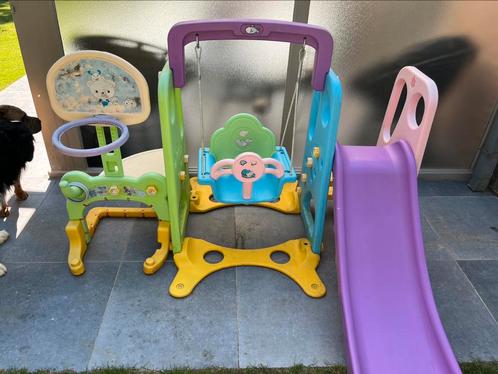 Ensemble balançoire , toboggan et jeux, Kinderen en Baby's, Speelgoed | Buiten | Speeltoestellen, Zo goed als nieuw, Glijbaan