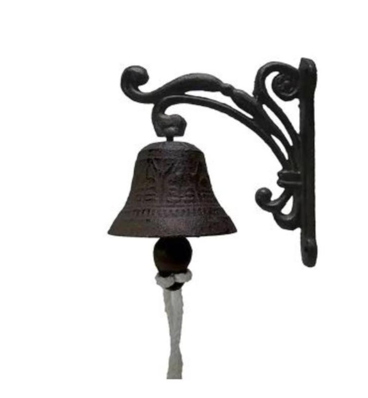 GIETIJZEREN DEURBEL ROMANTIEK NIEUW, Tuin en Terras, Tuinwanddecoratie, Nieuw, Verzenden