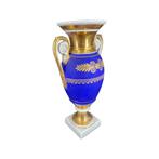 Vase Empire de Médicis Restauré - Peint en Bleu et Or, Antiquités & Art, Enlèvement ou Envoi