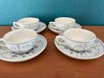 Boch Copenhagen set 4 koffietassen met ondertas, Ophalen of Verzenden
