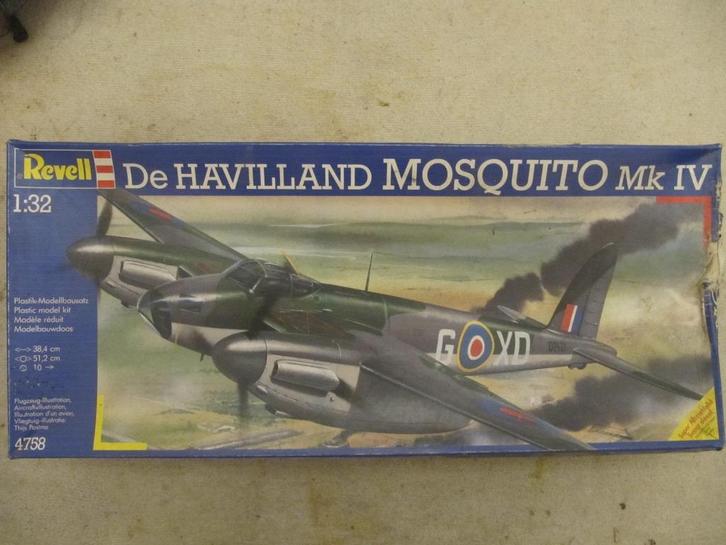 REVELL De Havilland Mosquito Mk.IV 1/32, Hobby & Loisirs créatifs, Modélisme | Avions & Hélicoptères, Comme neuf, Avion, Plus grand que 1:72
