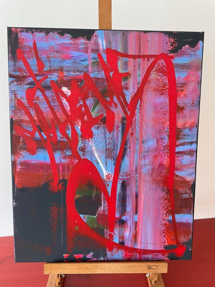 Schilderij Karl Lagasse: “Je t’aime”, Antiek en Kunst, Kunst | Schilderijen | Abstract, Ophalen