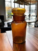 Grand pot d'apothicaire en verre ambré, Utilisé, Moins de 50 cm, Autres couleurs, Enlèvement ou Envoi
