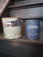 Muurverf 2 potten, Doe-het-zelf en Bouw, Verf, Beits en Lak, Ophalen, Blauw, Minder dan 5 liter, Verf